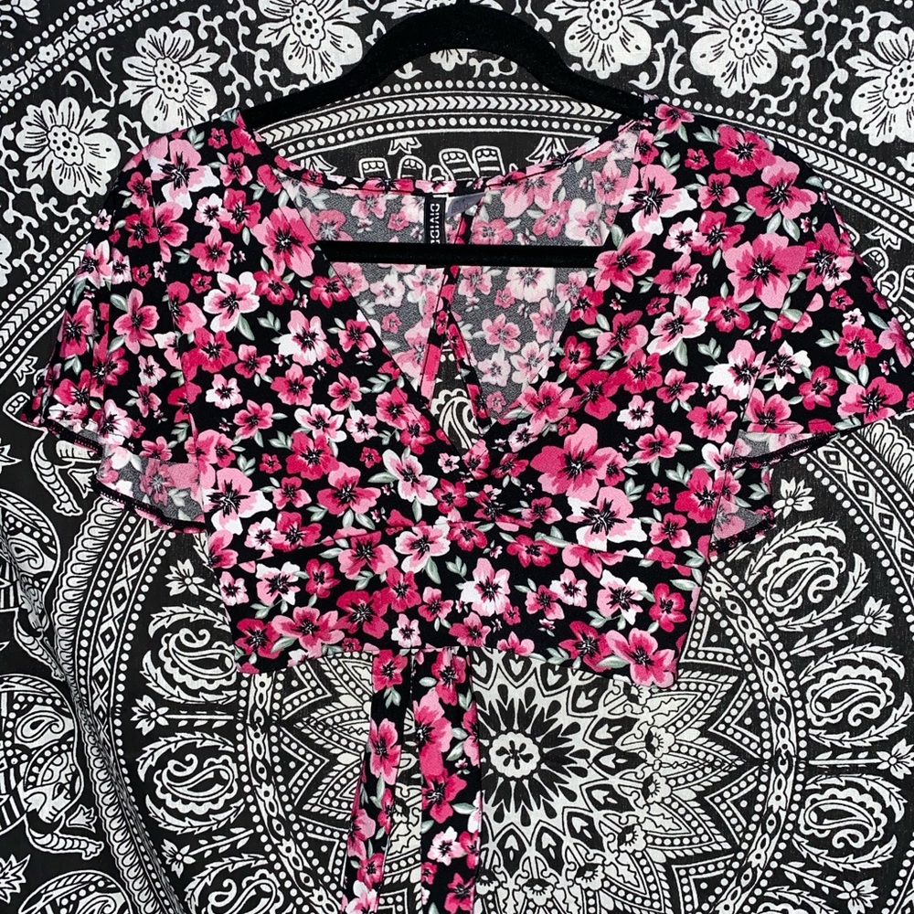 Dressy flower crop top